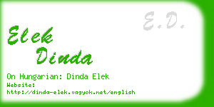 elek dinda business card